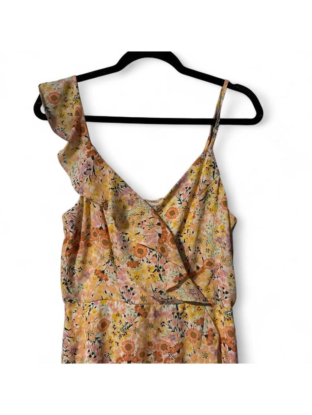 A.Byer Yellow floral mini dress size M - Picture 2 of 5